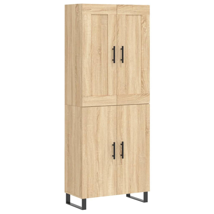højskab 69,5x34x180 cm konstrueret træ sonoma-eg