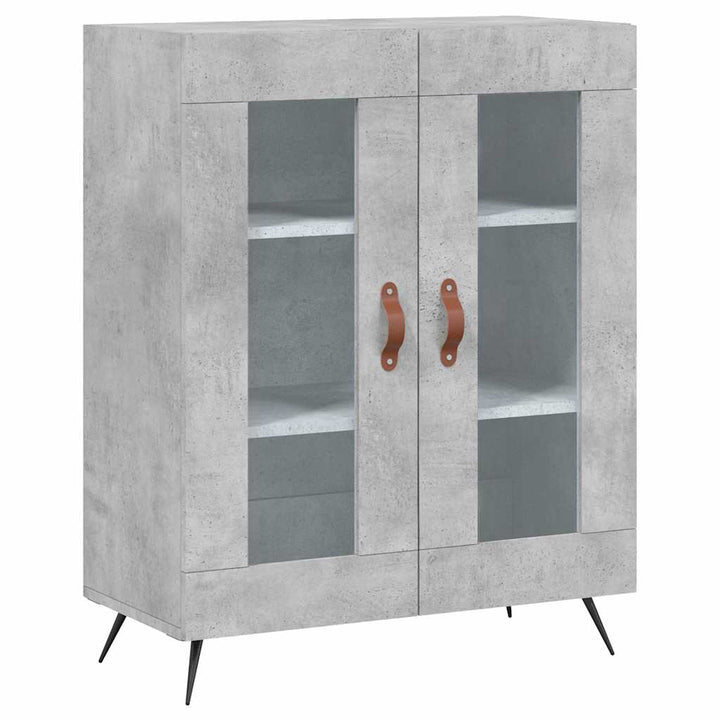 højskab 69,5x34x180 cm konstrueret træ betongrå