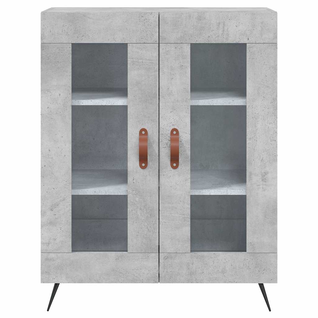 højskab 69,5x34x180 cm konstrueret træ betongrå