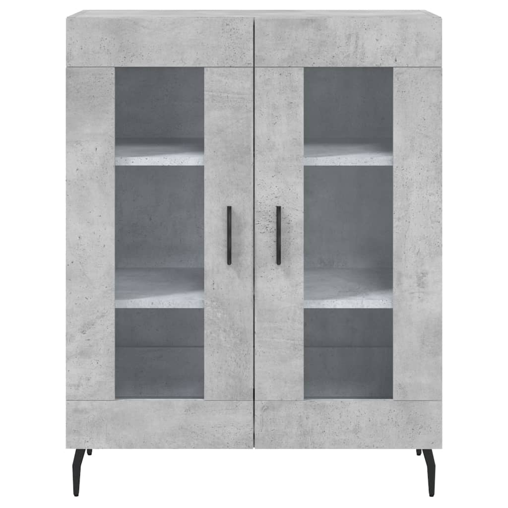 højskab 69,5x34x180 cm konstrueret træ betongrå