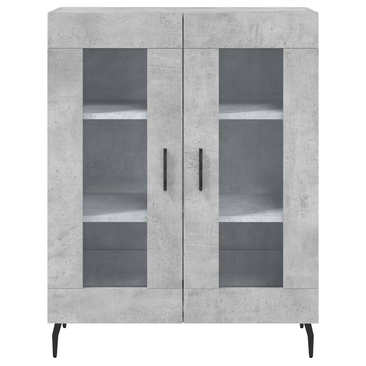 højskab 69,5x34x180 cm konstrueret træ betongrå