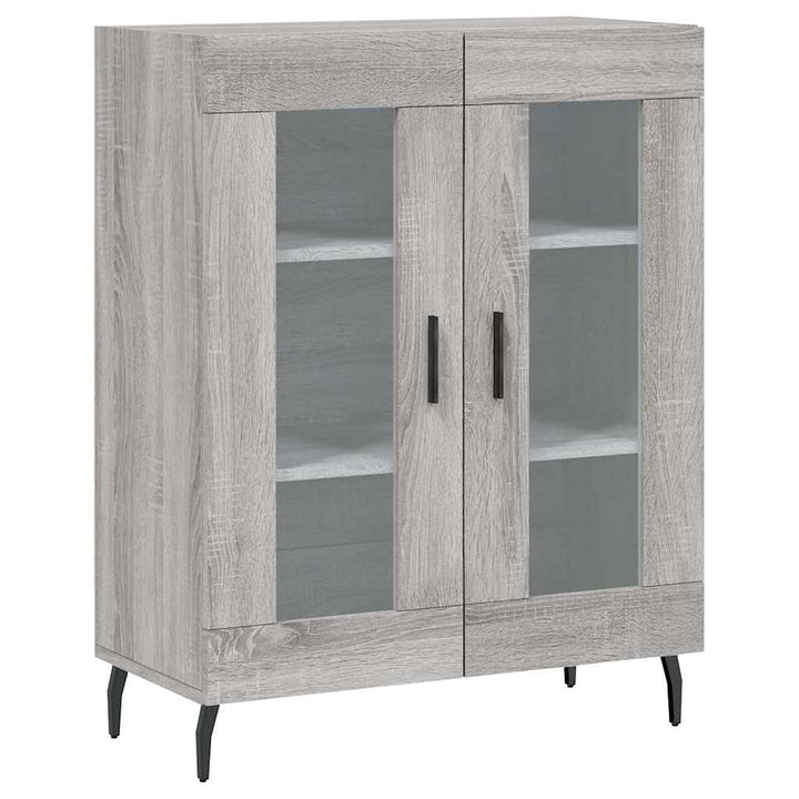 højskab 69,5x34x180 cm konstrueret træ grå sonoma-eg
