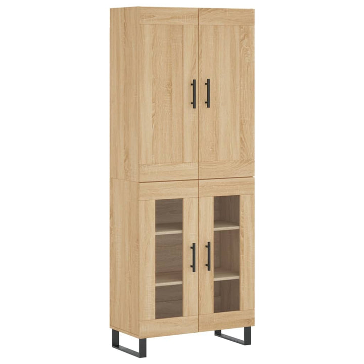 højskab 69,5x34x180 cm konstrueret træ sonoma-eg