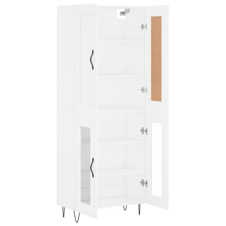 højskab 69,5x34x180 cm konstrueret træ hvid
