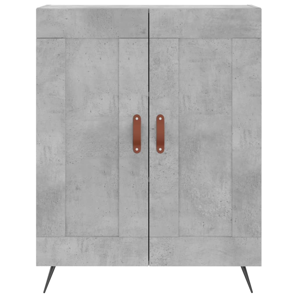 højskab 69,5x34x180 cm konstrueret træ betongrå