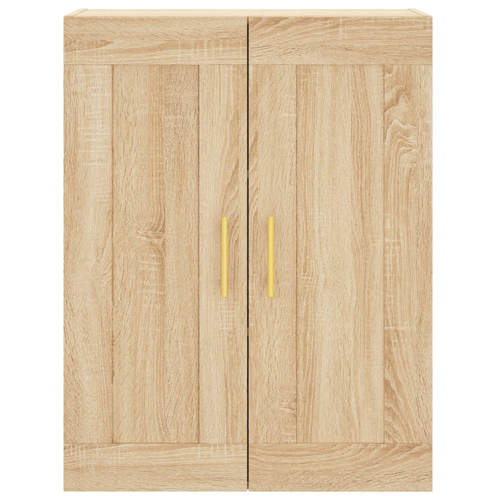 højskab 69,5x34x180 cm konstrueret træ sonoma-eg