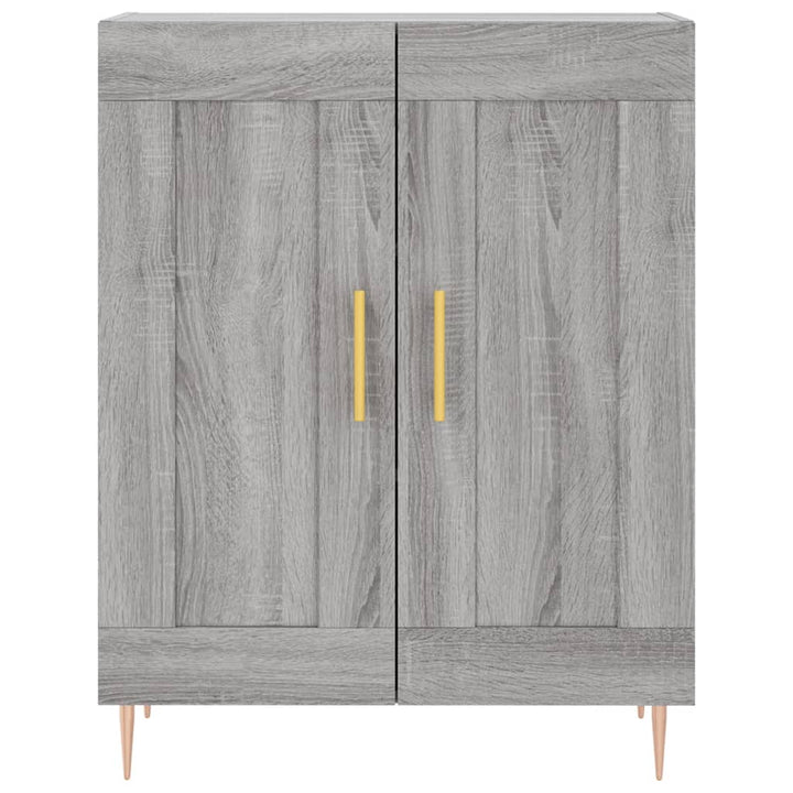 højskab 69,5x34x180 cm konstrueret træ grå sonoma-eg