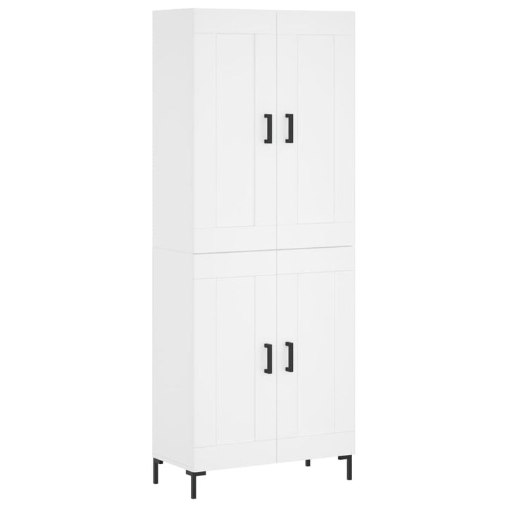 højskab 69,5x34x180 cm konstrueret træ hvid