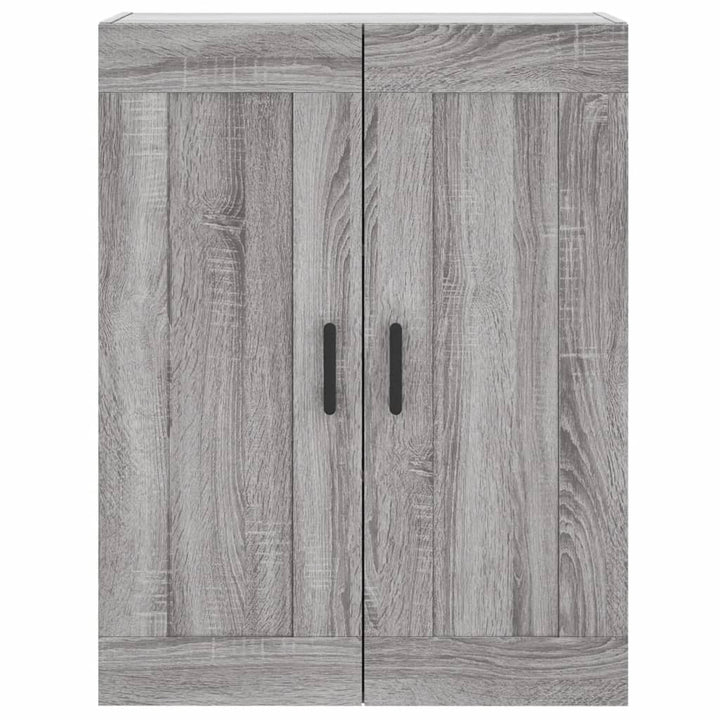højskab 69,5x34x180 cm konstrueret træ grå sonoma-eg