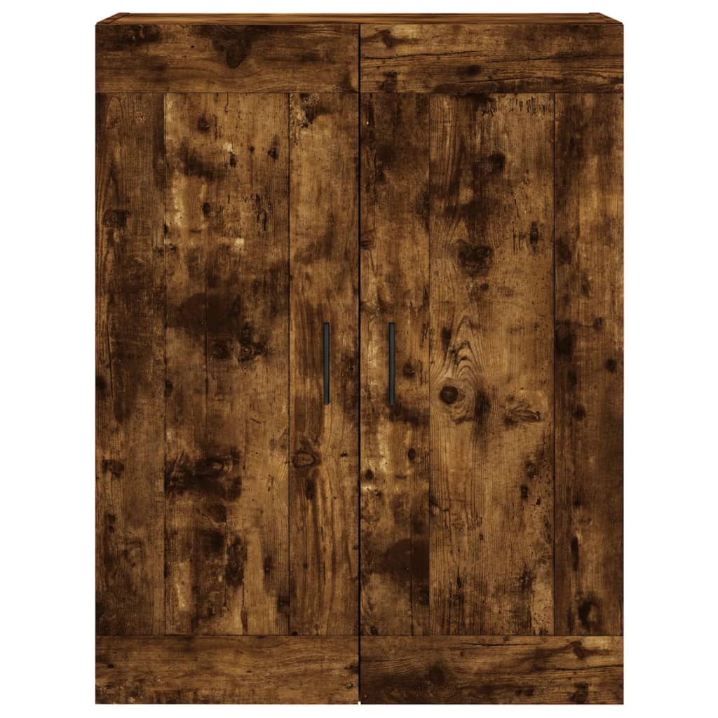 højskab 69,5x34x180 cm konstrueret træ røget egetræsfarve