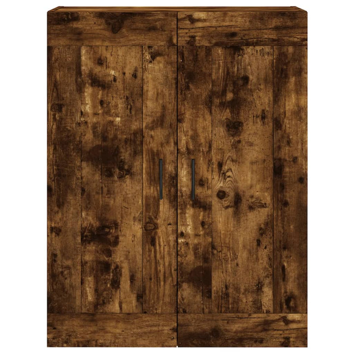 højskab 69,5x34x180 cm konstrueret træ røget egetræsfarve