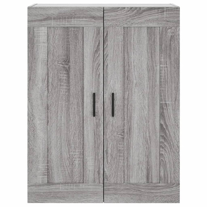 højskab 69,5x34x180 cm konstrueret træ grå sonoma-eg
