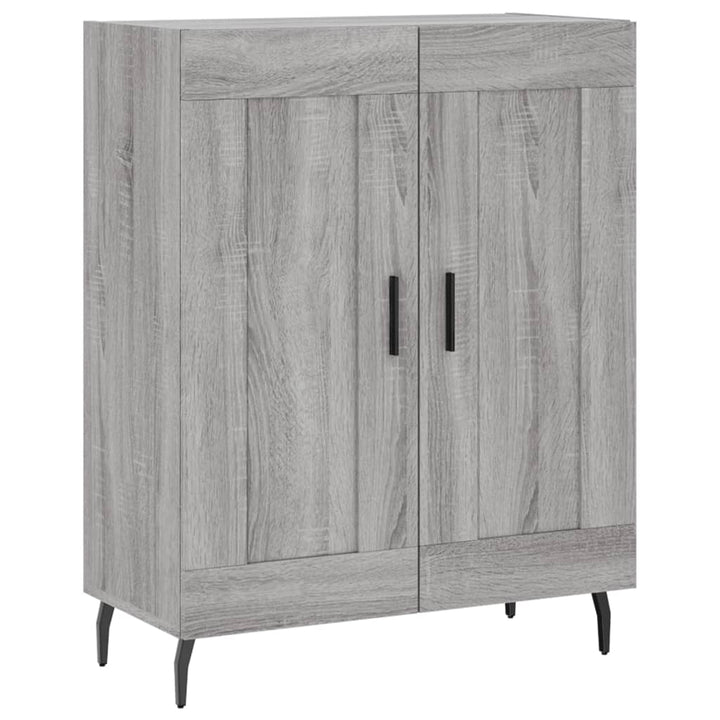 højskab 69,5x34x180 cm konstrueret træ grå sonoma-eg