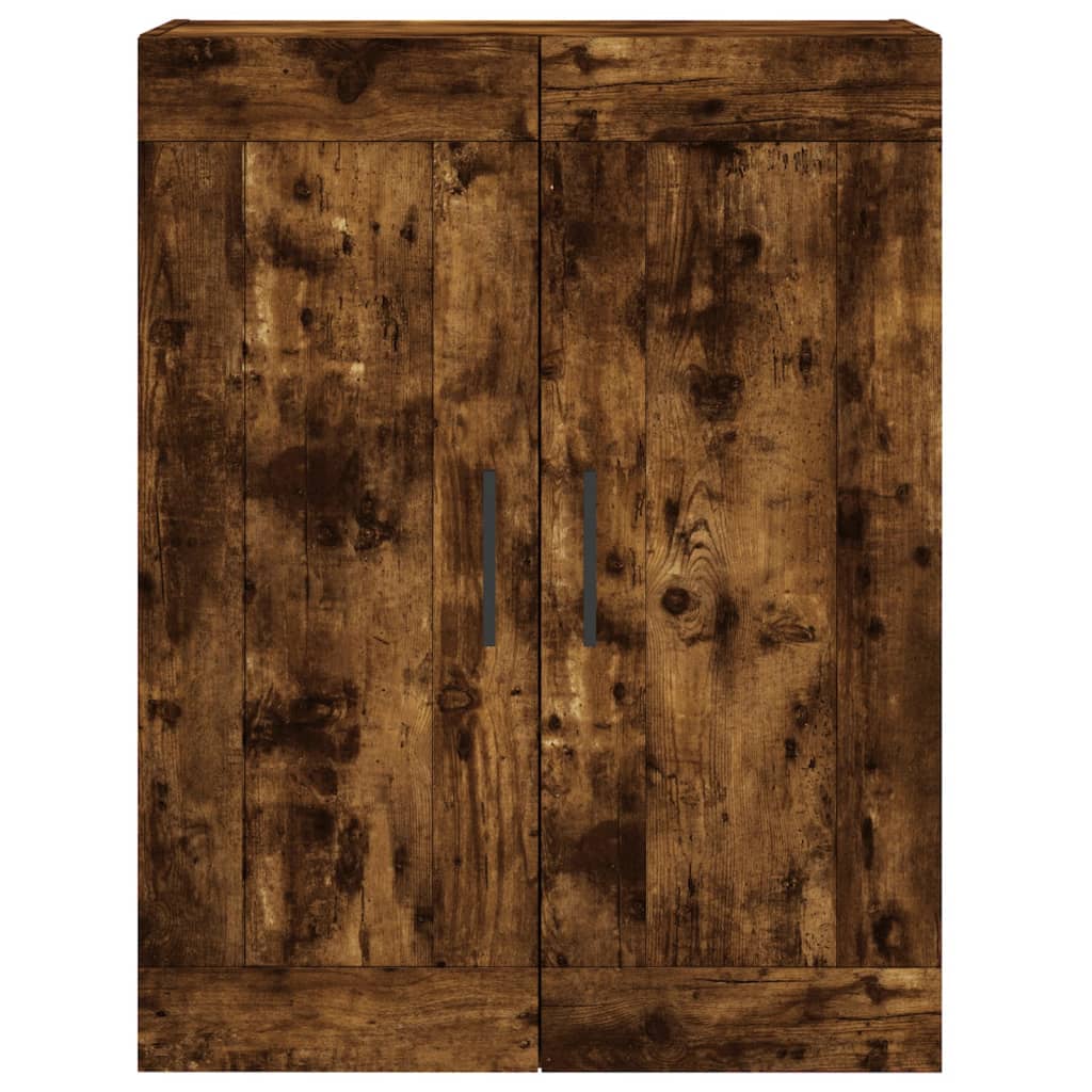 højskab 69,5x34x180 cm konstrueret træ røget egetræsfarve