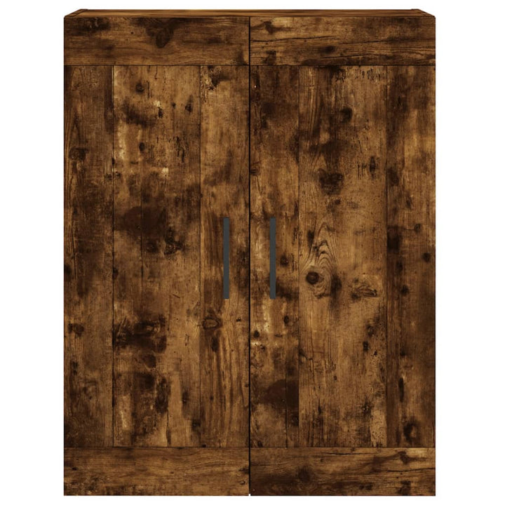 højskab 69,5x34x180 cm konstrueret træ røget egetræsfarve