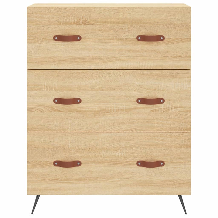 højskab 69,5x34x180 cm konstrueret træ sonoma-eg