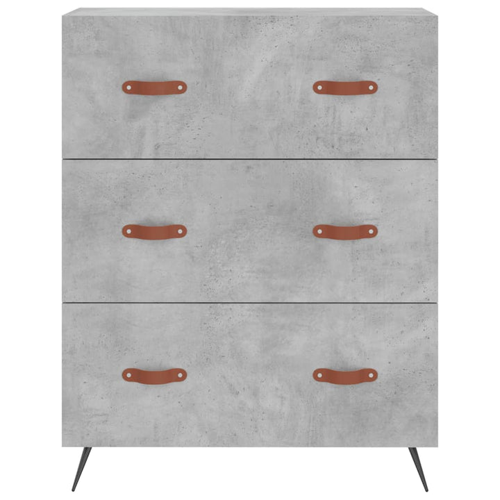højskab 69,5x34x180 cm konstrueret træ betongrå