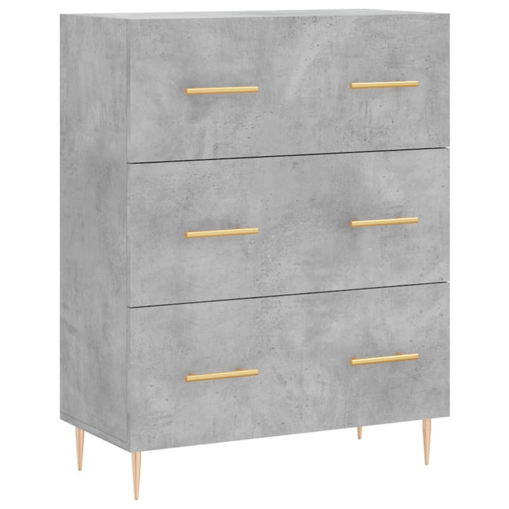 højskab 69,5x34x180 cm konstrueret træ betongrå
