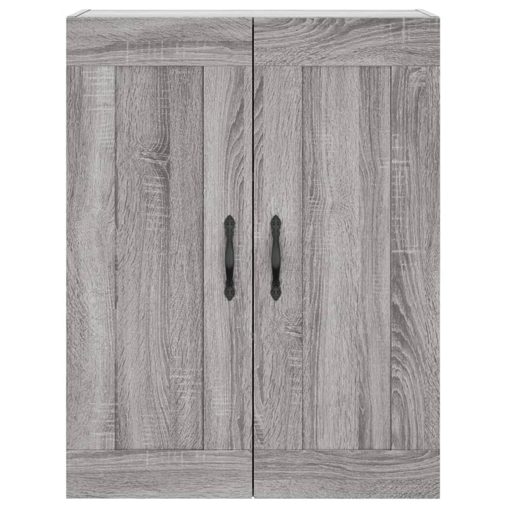højskab 69,5x34x180 cm konstrueret træ grå sonoma-eg