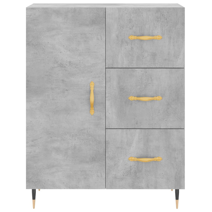 højskab 69,5x34x180 cm konstrueret træ betongrå