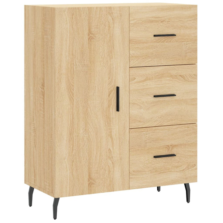 højskab 69,5x34x180 cm konstrueret træ sonoma-eg