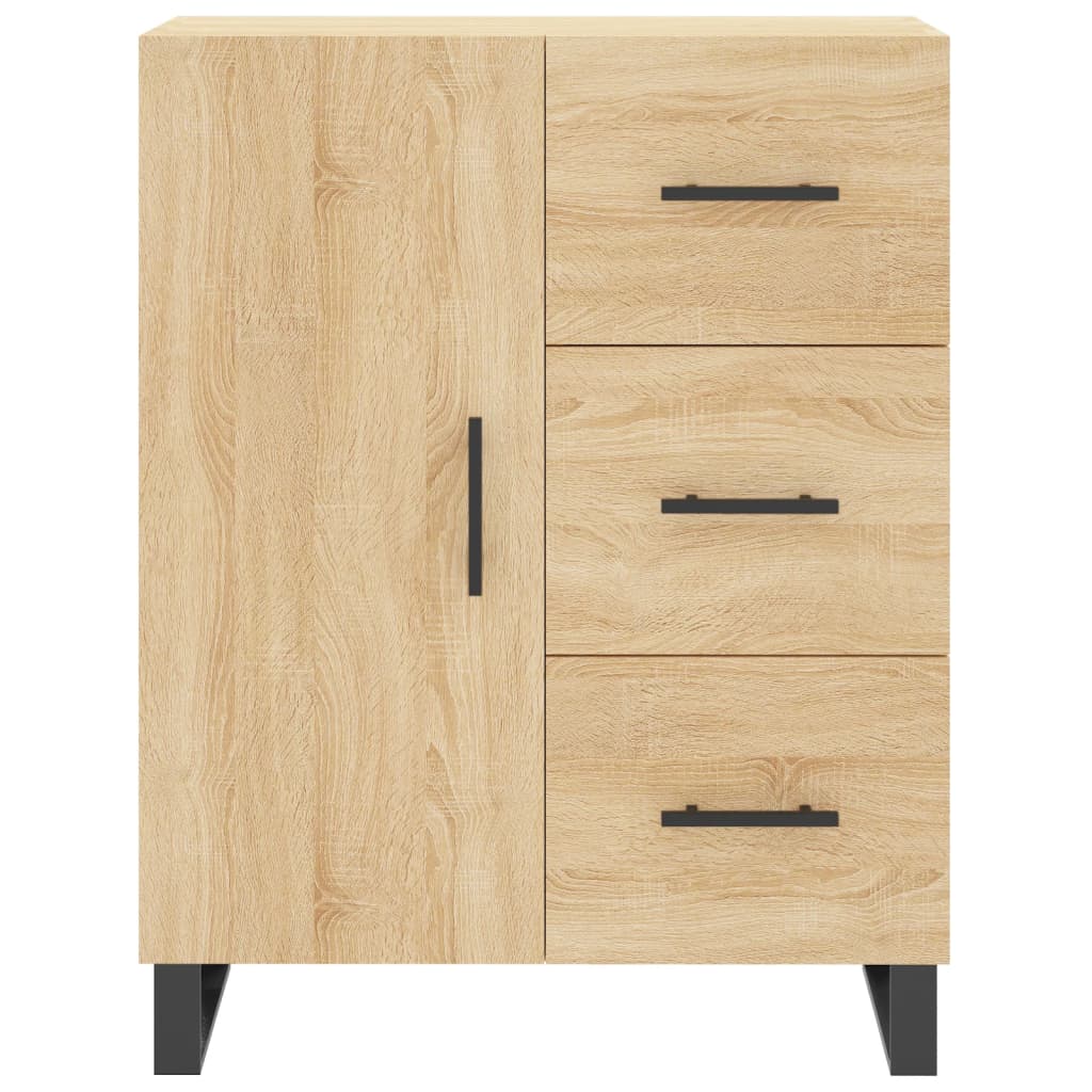 højskab 69,5x34x180 cm konstrueret træ sonoma-eg
