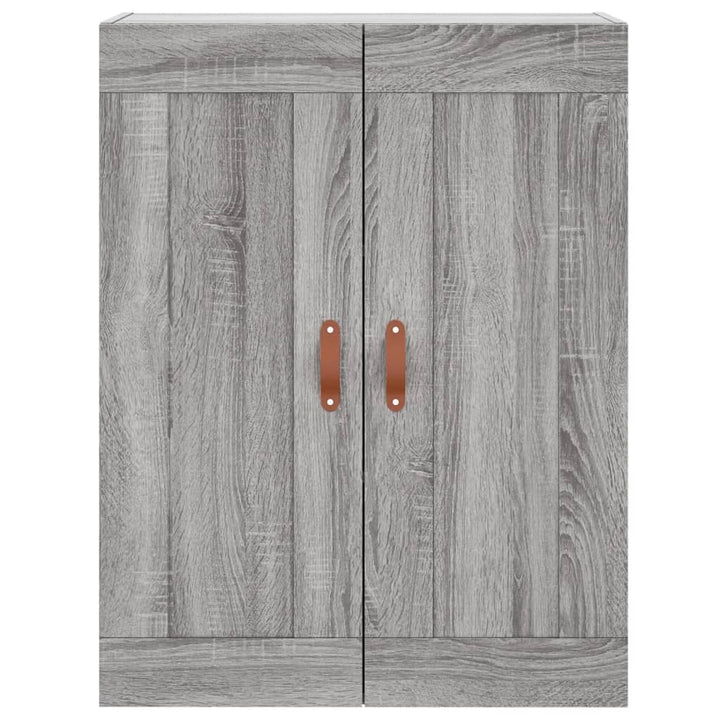 højskab 69,5x34x180 cm konstrueret træ grå sonoma-eg