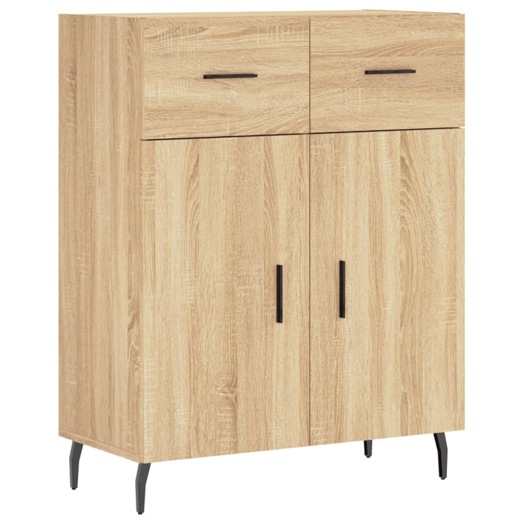 højskab 69,5x34x180 cm konstrueret træ sonoma-eg