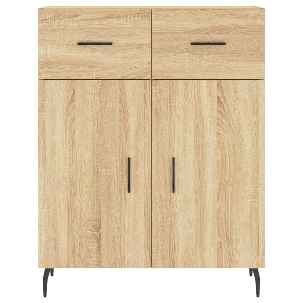 højskab 69,5x34x180 cm konstrueret træ sonoma-eg