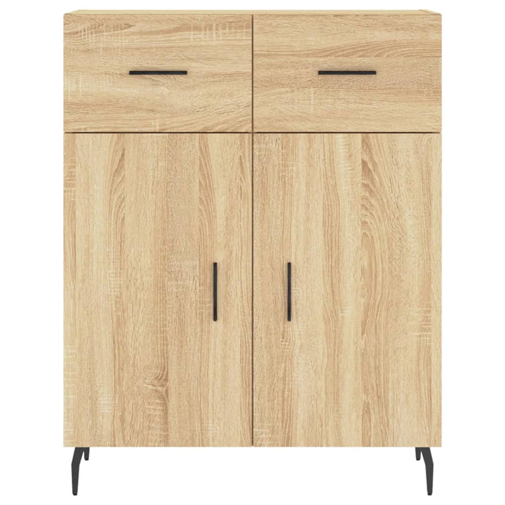 højskab 69,5x34x180 cm konstrueret træ sonoma-eg