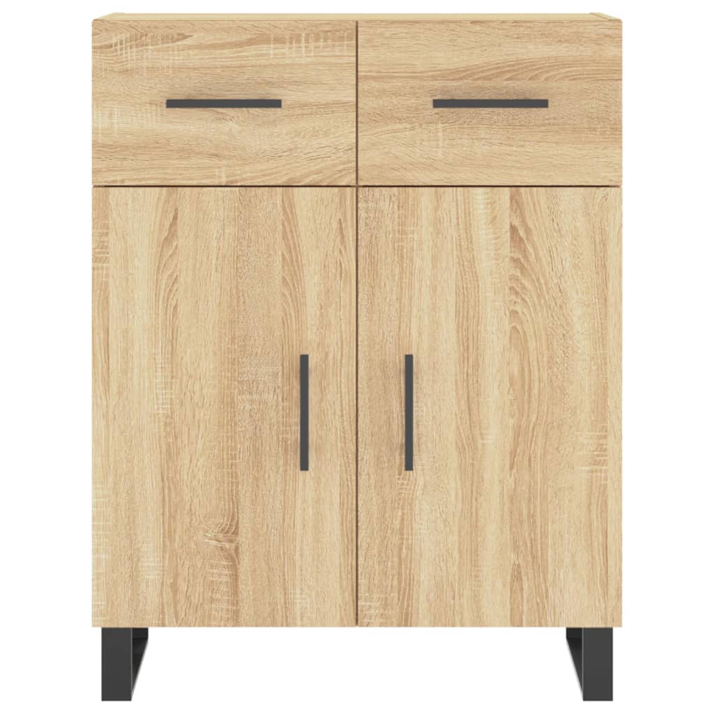 højskab 69,5x34x180 cm konstrueret træ sonoma-eg
