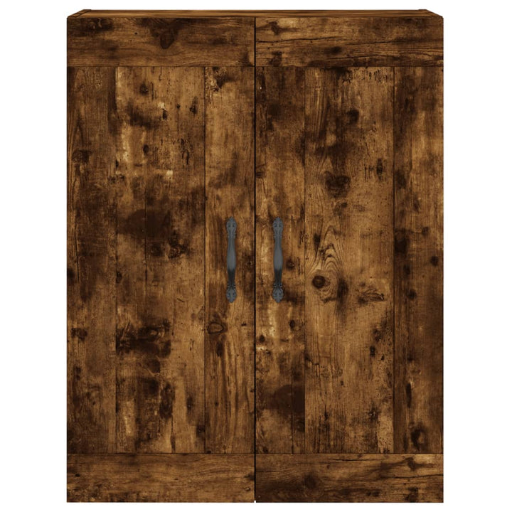 højskab 69,5x34x180 cm konstrueret træ røget egetræsfarve