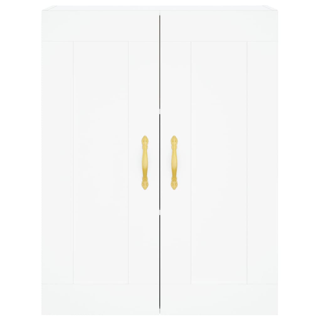 højskab 69,5x34x180 cm konstrueret træ hvid