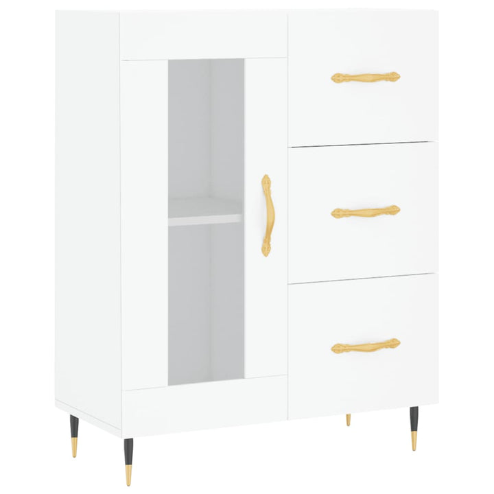 højskab 69,5x34x180 cm konstrueret træ hvid