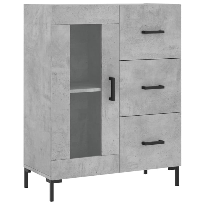 højskab 69,5x34x180 cm konstrueret træ betongrå