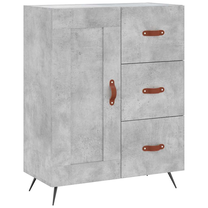 højskab 69,5x34x180 cm konstrueret træ betongrå