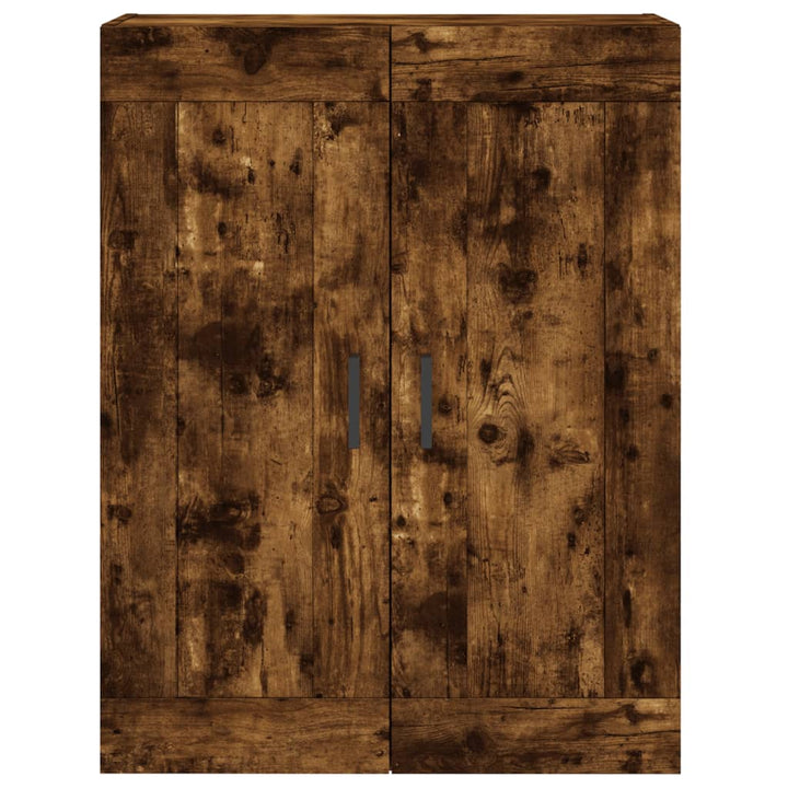 højskab 69,5x34x180 cm konstrueret træ røget egetræsfarve