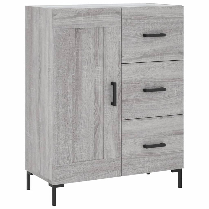 højskab 69,5x34x180 cm konstrueret træ grå sonoma-eg