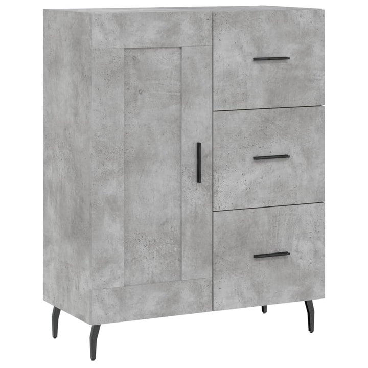 højskab 69,5x34x180 cm konstrueret træ betongrå