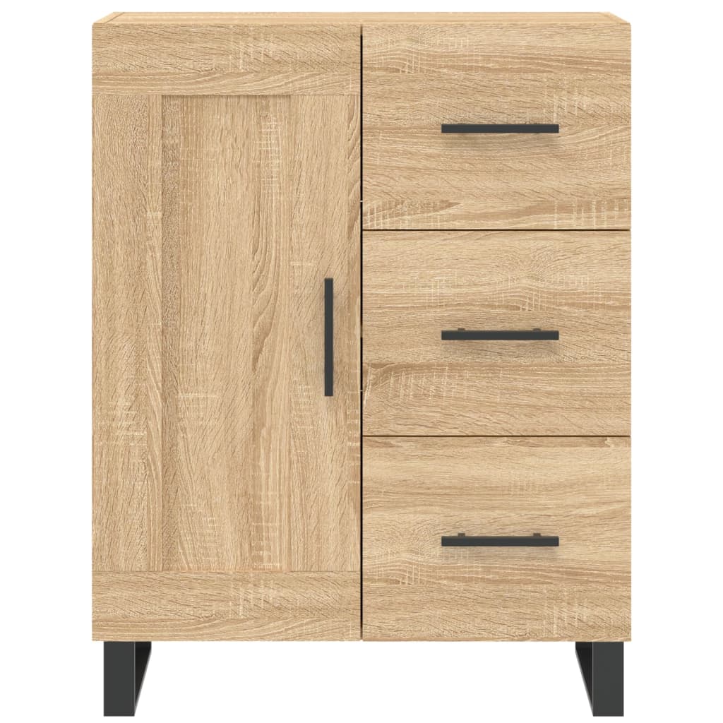 højskab 69,5x34x180 cm konstrueret træ sonoma-eg