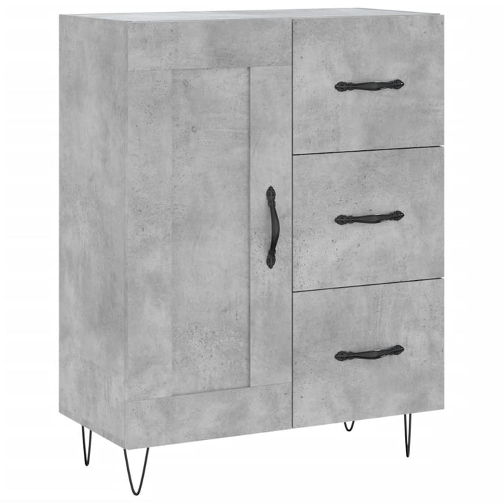 højskab 69,5x34x180 cm konstrueret træ betongrå