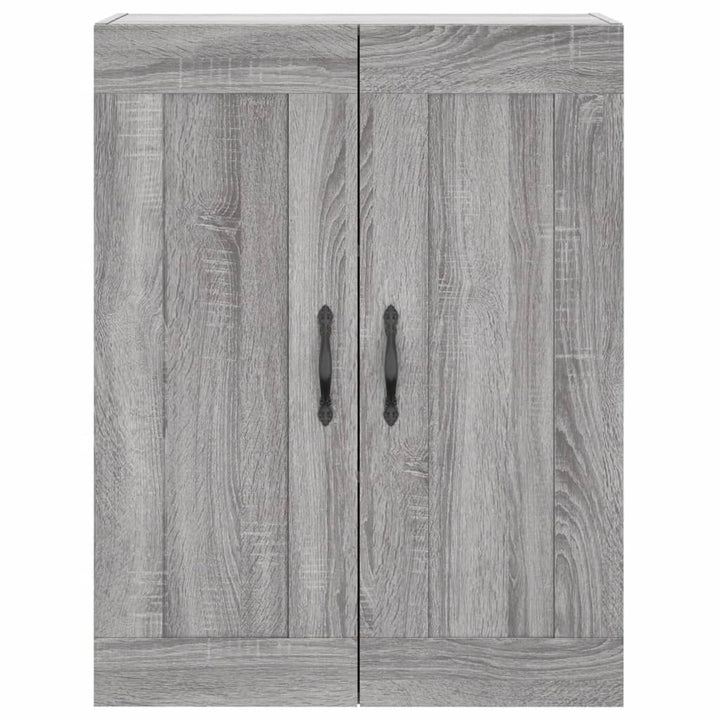 højskab 69,5x34x180 cm konstrueret træ grå sonoma-eg