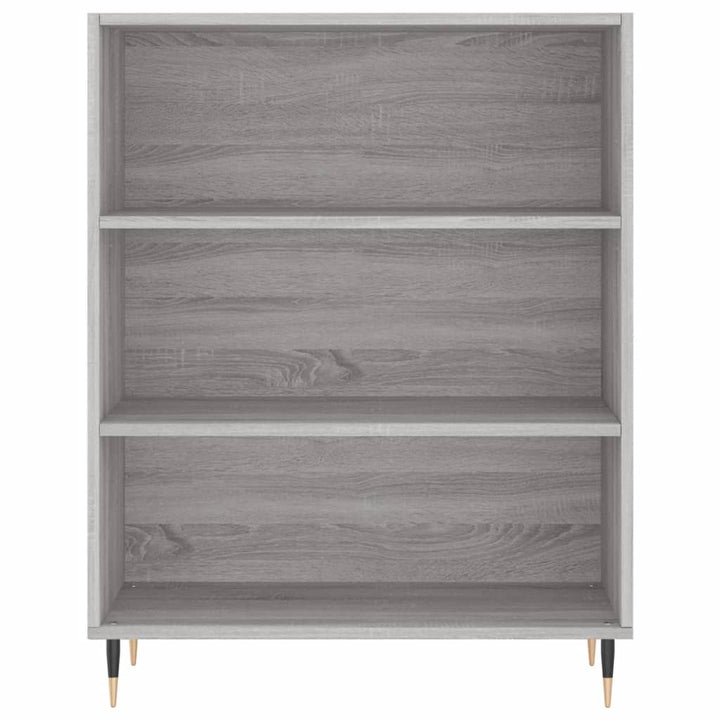 højskab 69,5x34x180 cm konstrueret træ grå sonoma-eg