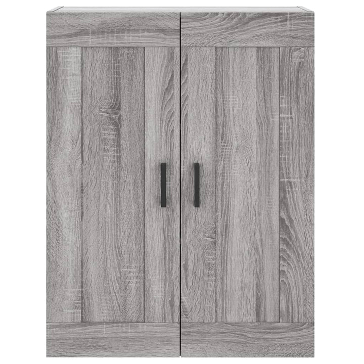 højskab 69,5x34x180 cm konstrueret træ grå sonoma-eg