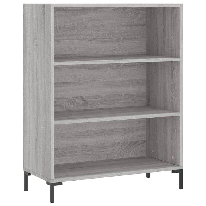 højskab 69,5x34x180 cm konstrueret træ grå sonoma-eg