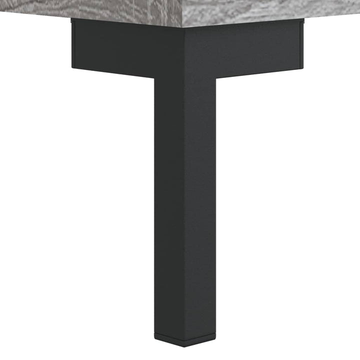 højskab 69,5x34x180 cm konstrueret træ grå sonoma-eg