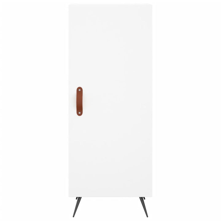skab 34,5x34x180 cm konstrueret træ hvid