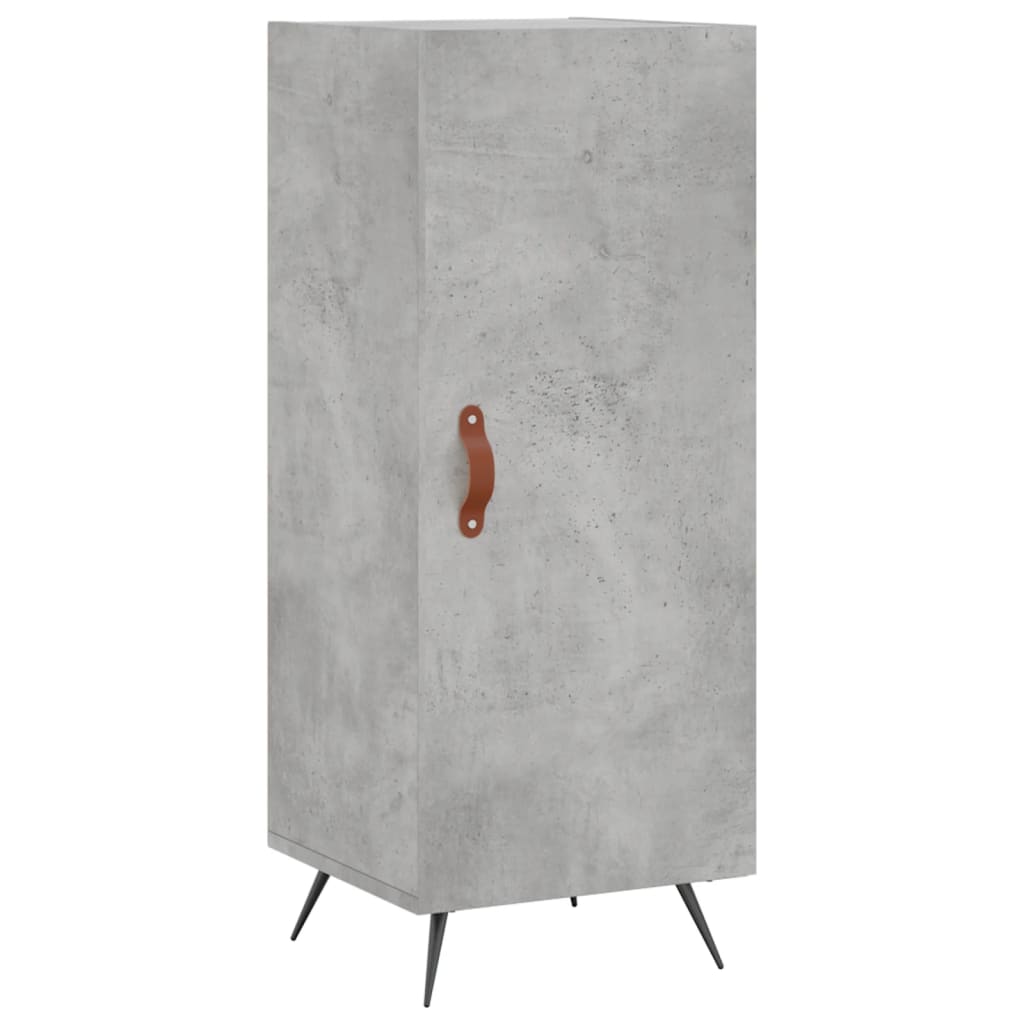skab 34,5x34x180 cm konstrueret træ betongrå