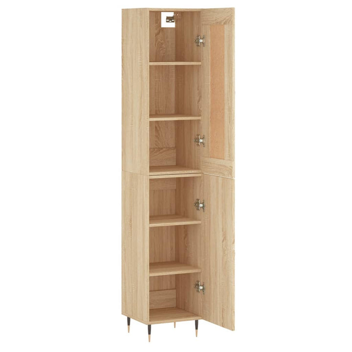 skab 34,5x34x180 cm konstrueret træ sonoma-eg