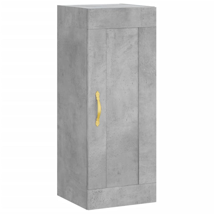 skab 34,5x34x180 cm konstrueret træ betongrå